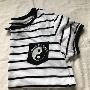 Good Karma Yin Yang Striped Tee